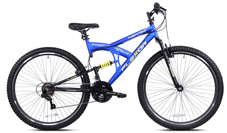 Kent 29\" Flexor Men\'s Dual Suspension Mountain Bike, Blue