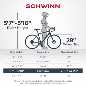 Schwinn Millsaps Road Bike, 700c wheels, 14 speeds
