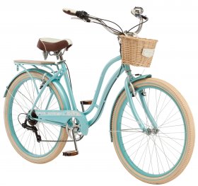 Schwinn Cabo Cruiser Bike, 26-inch wheels, vintage-style womens frame, blue
