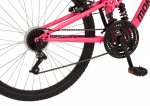 Mongoose Major Mountain Bike, 26-inch wheels, 21 speeds, pink, womens style frame