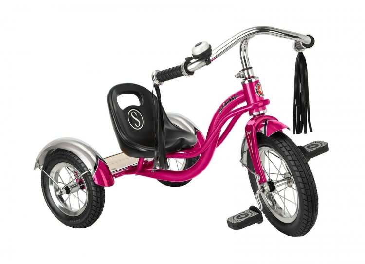 Schwinn Roadster Tricycle for Toddlers and Kids Classic Tricycle Bright Pink