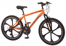 Mongoose Alert Mag Wheel mountain bike, 24-inch wheels, 7 speeds, orange