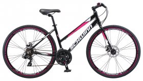 Schwinn Kempo Hybrid Bike, 700c wheels, 21 speeds, womens frame, black