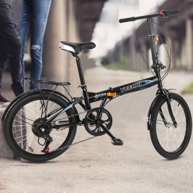 Botrong Leisure 20in 7 Speed ??City Folding Mini Compact Bike Bicycle Urban