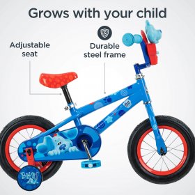 Nickelodeon Blue's Clues Kids Bike by Schwinn, 12 inch wheel, ages 2 to 4, blue