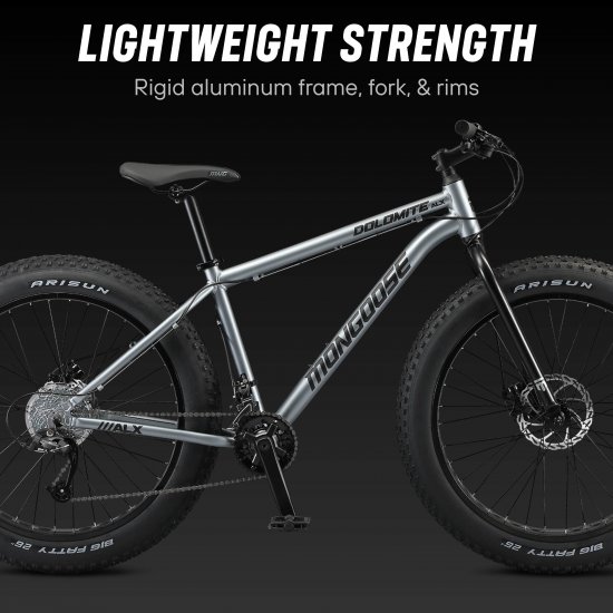 mongoose dolomite alx fat tire mountain bike