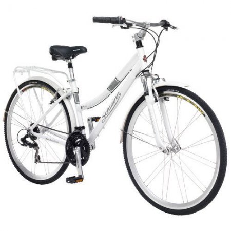 schwinn discover women's hybrid bike (700c wheels),white,28