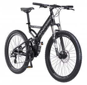 Mongoose Blackcomb Mountain Bike, 26-inch wheels, 24 speeds, Black, Men's