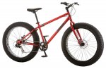 Mongoose Hitch All-Terrain Fat Tire Bike, 26-inch wheels, Men's Style, Red