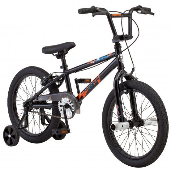 Mongoose Switch Freestyle BMX Bike, 18-inch wheels, single speed, Black