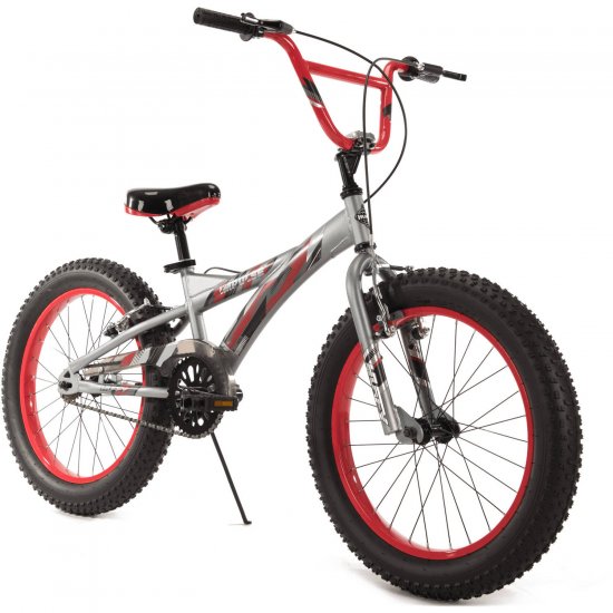 20 Inch Huffy Boys\' Impulse Bike with Plus Size Tires, Grey