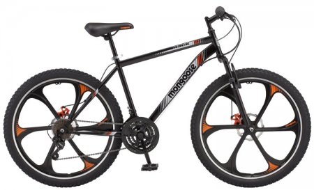 Mongoose Mack Mag Wheel Mountain Bike, 26" Wheels, 21 Speeds Shimano Revo Twist Shifters, Men's Frame