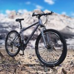 BEFOKA Men's Mountain Bike Junior Carbon Steel Full Mountain Bike, Stone Mountain 26 Inch 21 Speed ??Bicycle Non-slip Black